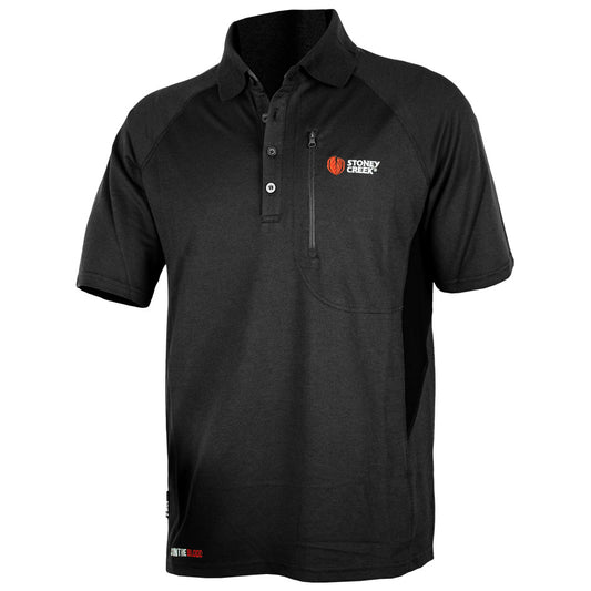 Stoney Creek Q-Wick Dry Polo Black