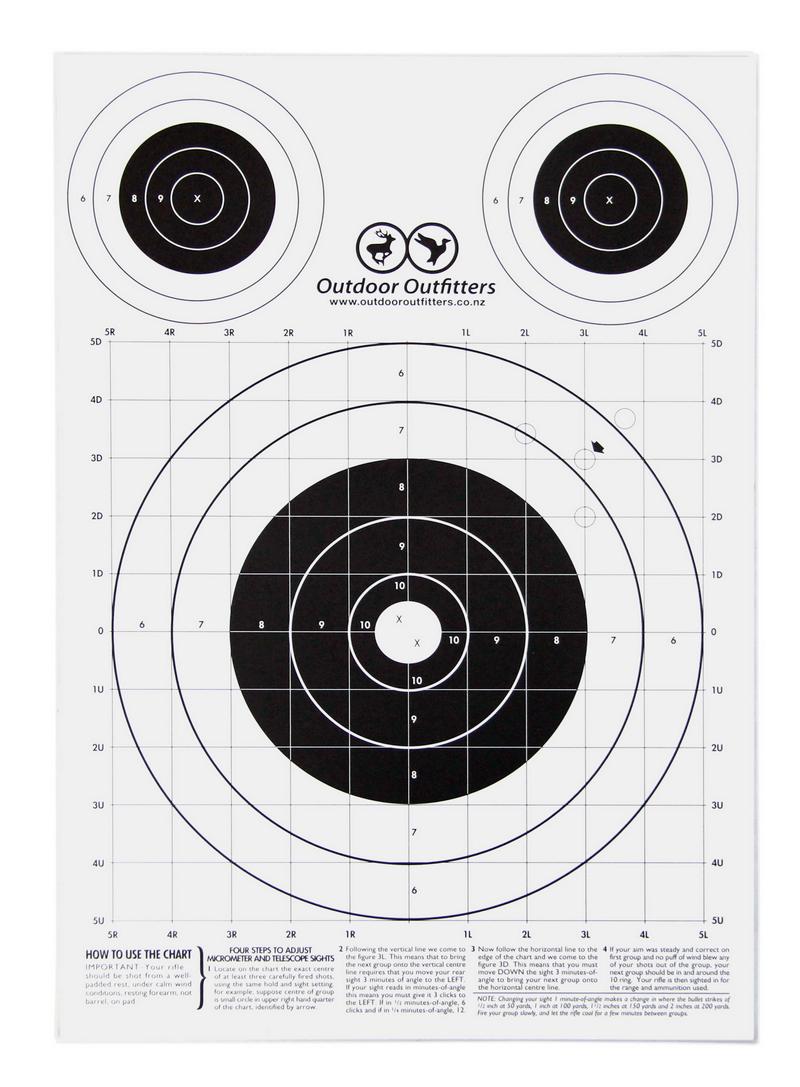 OO A3 Large Paper Target Black & White 10pack – Davo's Fishing & Hunting