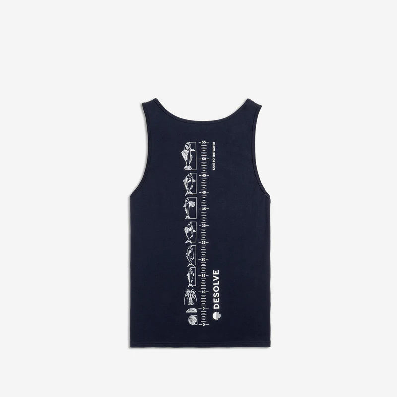 Desolve Measure Up Singlet Navy